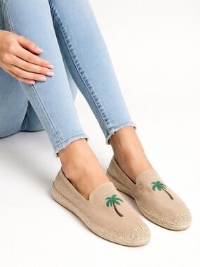 Soludos Espadrille Canvas Slip-on. Beige. Size 8.5